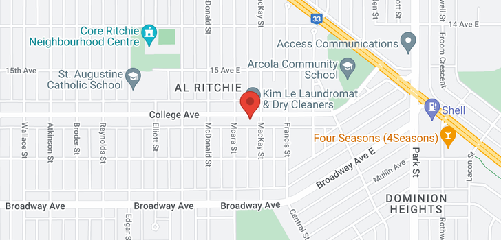 map of 115 College AVE E
